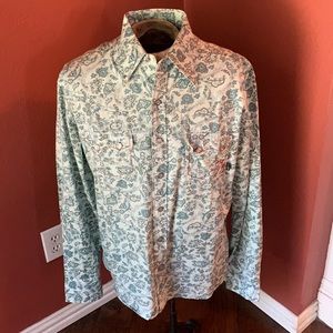 Men’s large embroidered western shirt